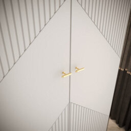Arte Manhattan Ii Stylish Spacious Hinged Door Wardrobe W2000mm H2370mm D470mm - Elegant White, 4 Doors, 20 Shelves - thumbnail 3