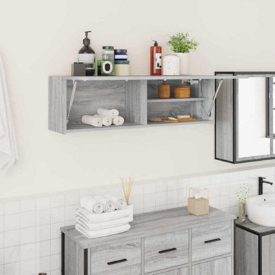 Vidaxl Bathroom Wall Cabinet Grey Sonoma 100X25X30 Cm Engineered Wood - image 1