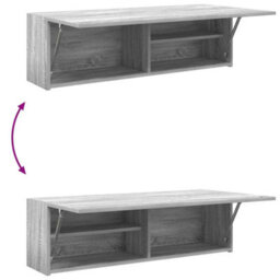 Vidaxl Bathroom Wall Cabinet Grey Sonoma 100X25X30 Cm Engineered Wood - thumbnail 9