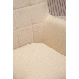 Orsina High Back Natural Fabric Armchair With Black Legs, Versatile Durable Armchair, Easy To Maintain Bucket Chair - thumbnail 8