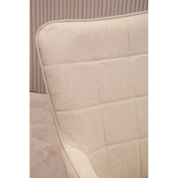 Orsina High Back Natural Fabric Armchair With Black Legs, Versatile Durable Armchair, Easy To Maintain Bucket Chair - thumbnail 6