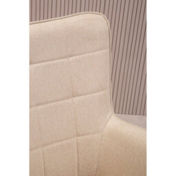 Orsina High Back Natural Fabric Armchair With Black Legs, Versatile Durable Armchair, Easy To Maintain Bucket Chair - thumbnail 7