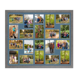 AK Frames 80X70Cm Marble Grey Modern Multi Photo Frame With Pompadour Mount - Holds 20 Apertures (18X) 6X4, (2X) 4X4 Photos