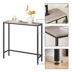 Grey Console Table Compact Display Table Sofa Table 75 X 24 X 75 Cm Entryway - thumbnail 4