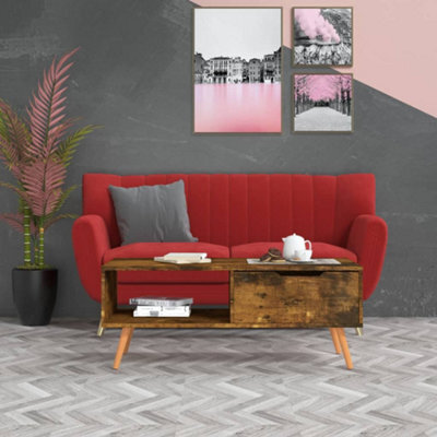 Berkfield Coffee Table Smoked Oak 100X49.5X43 Cm Engineered Wood - image 1