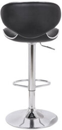 Lamboro Carcaso Kitchen Bar Stools Pair Black, Adjustable Swivel Gas Lift, Chrome Base, For Breakfast Bar Or Kitchen - thumbnail 5