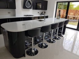 Lamboro Carcaso Kitchen Bar Stools Pair Black, Adjustable Swivel Gas Lift, Chrome Base, For Breakfast Bar Or Kitchen - thumbnail 9