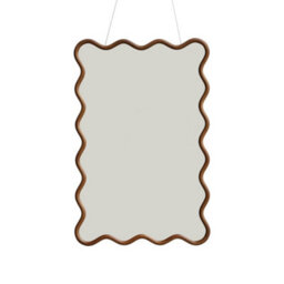 Sweeek - Organic Mirror Rubberwood Walnut Coloured 92.5X61 Cm - Ruby - thumbnail 2
