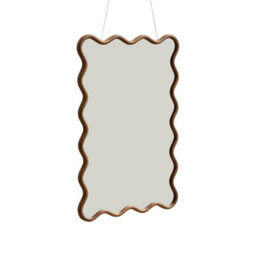 Sweeek - Organic Mirror Rubberwood Walnut Coloured 92.5X61 Cm - Ruby - thumbnail 3