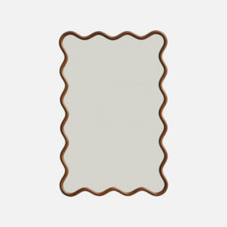 Sweeek - Organic Mirror Rubberwood Walnut Coloured 92.5X61 Cm - Ruby - thumbnail 1