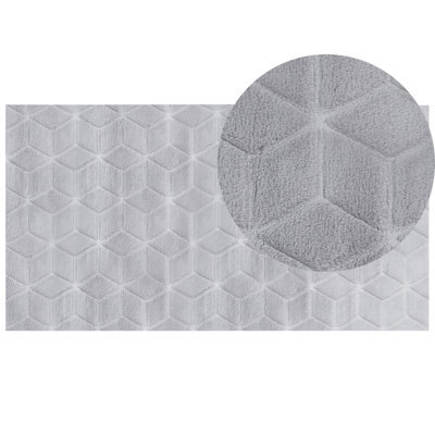 Beliani Faux Fur Rug Thatta Grey 80 X 150 Cm - image 1