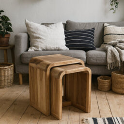 Wyld Haus Los Angeles Reclaimed Wood Nesting Tables Set Of 2 - thumbnail 2