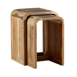 Wyld Haus Los Angeles Reclaimed Wood Nesting Tables Set Of 2 - thumbnail 3