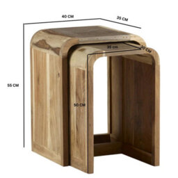 Wyld Haus Los Angeles Reclaimed Wood Nesting Tables Set Of 2 - thumbnail 5