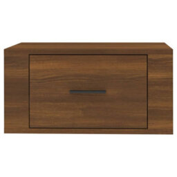 Berkfield Wall-Mounted Bedside Cabinets 2 Pcs Brown Oak 50X36X25 Cm - thumbnail 7