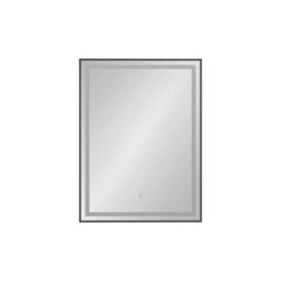 Royal Bathrooms Oslo 600 X 800mm Black Aluminum Framed Led Bathroom Led Mirror With Demister Pad & Touch Sensor - thumbnail 4