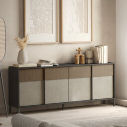 FurniComp LTD Furnicomp Venice 4 Door Grey And Mercure Oak Large Sideboard - thumbnail 2