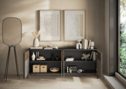 FurniComp LTD Furnicomp Venice 4 Door Grey And Mercure Oak Large Sideboard - thumbnail 4