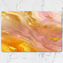 Benjamin Tate Design Gilded Marble Placemats And Coasters Set Designer Artwork Gold Tones Limited Edition - thumbnail 2