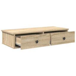 Berkfield Wall Shelf With Drawers Sonoma Oak 80X31X17 Cm Engineered Wood - thumbnail 7