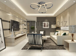 Harper Living Halo Led Semi-Flush Ceiling Light, Dimmable, Polished Chrome, Warm White (3000K) - thumbnail 2