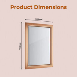Ibathuk Mirana Copper Framed Mirror, Modern Wall Hung Bevelled Mirror For Bathroom Or Living Spaces, Bathroom Wall Mirror - thumbnail 4