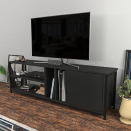 Decorotika Oneida Tv Stand Tv Unit For Tv's Up To 72 Inch Black And Anthracite - thumbnail 2