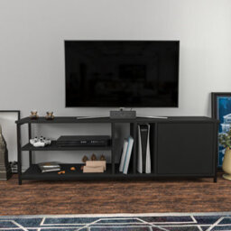 Decorotika Oneida Tv Stand Tv Unit For Tv's Up To 72 Inch Black And Anthracite - thumbnail 1