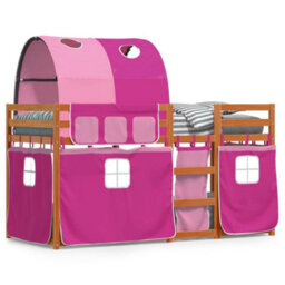 Berkfield Bunk Bed Without Mattress Pink 90X200 Cm Solid Wood Pine - thumbnail 2