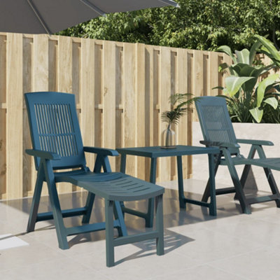 Vidaxl Sun Lounger Green Plastic - image 1