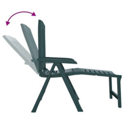 Vidaxl Sun Lounger Green Plastic - thumbnail 6