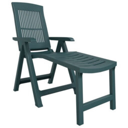 Vidaxl Sun Lounger Green Plastic - thumbnail 2