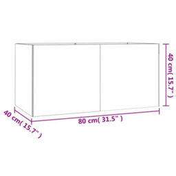 Berkfield Planter 80X40X40 Cm Corten Steel - thumbnail 6