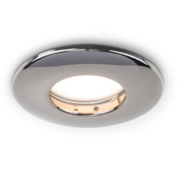 Valuelights Fire Rated Bathroom/shower Ip65 Black Chrome Domed Ceiling Downlight - Includes 5W Led Bulb 6500K Cool White - thumbnail 1