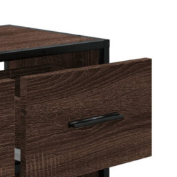 Berkfield Industrial Tv Cabinet Brown Oak 60X31X39.5 Cm Engineered Wood And Metal - thumbnail 8