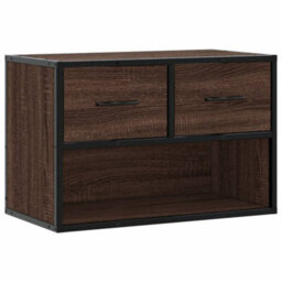 Berkfield Industrial Tv Cabinet Brown Oak 60X31X39.5 Cm Engineered Wood And Metal - thumbnail 1