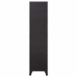 Berkfield Modern Locker Cabinet Anthracite And Red 90X45X180 Cm Steel - thumbnail 3