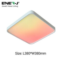 Ener-J 24W Scenic Surface Led Ceiling Light Cct Rgbic Square 380mm White - thumbnail 3