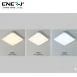 Ener-J 24W Scenic Surface Led Ceiling Light Cct Rgbic Square 380mm White - thumbnail 5