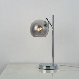 Pagazzi Lighting Pagazzi Nia Chrome Smoke 1-Light Table Lamp - thumbnail 2