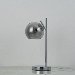 Pagazzi Lighting Pagazzi Nia Chrome Smoke 1-Light Table Lamp - thumbnail 3