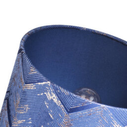 Happy Homewares Contemporary Midnight Blue Drum Lamp Shade With Gold And Silver Metallic Decor - thumbnail 3