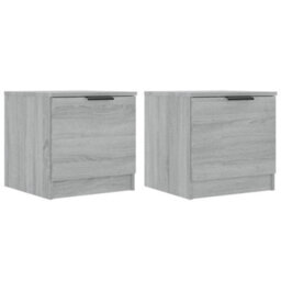 Berkfield Bedside Cabinets 2 Pcs Grey Sonoma 40X39X40 Cm - thumbnail 2