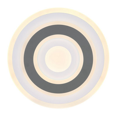 Luminosa Lighting Luminosa Sabatino 30Cm Integrated Led Semi Flush Ceiling Light White Led Dimmable 3000-6000K Remote Control - image 1