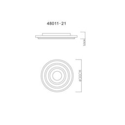 Luminosa Lighting Luminosa Sabatino 30Cm Integrated Led Semi Flush Ceiling Light White Led Dimmable 3000-6000K Remote Control - thumbnail 6