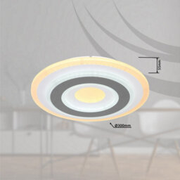 Luminosa Lighting Luminosa Sabatino 30Cm Integrated Led Semi Flush Ceiling Light White Led Dimmable 3000-6000K Remote Control - thumbnail 7