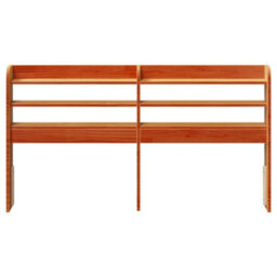 Berkfield Headboard With Shelves Wax Brown 120 Cm Solid Wood Pine - thumbnail 3