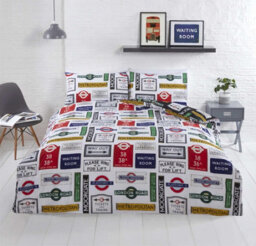 Tfl London Signs Duvet Cover Set Reversible Bedding - thumbnail 2