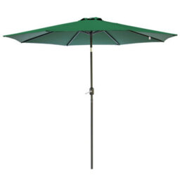 Sundaze 2.7M Green Round Garden Parasol Umbrella Sun Shade Tilt Crank + Base + Cover - thumbnail 2