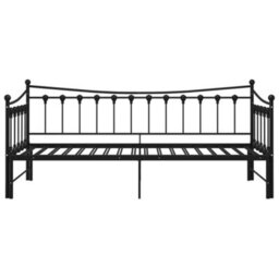 Berkfield Pull-Out Sofa Bed Frame Black Metal 90X200 Cm - thumbnail 8